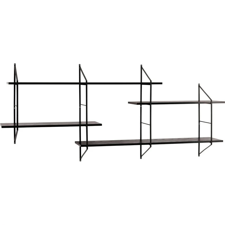 ACTONA GROUP Wandregal Belfast Wandboard, Hängeregal, Schweberegal, pulverbeschichtetem Metallgestell, asymmetrischen Details, B: 191 cm – Bild 3