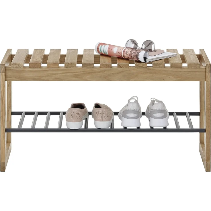 Garderoben-Set >BANTRY< (4-teilig) in Eiche / schwarz - 150x190x30 (BxHxT) – Bild 3