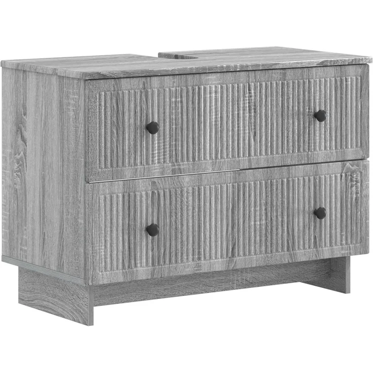 vidaXL 2-teiliges Badezimmer Schrank Set EDE Sonoma-Grau Holzwerkstoff 3417663 – Bild 2