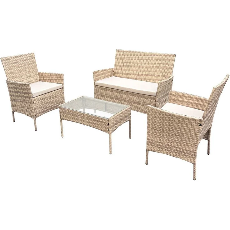 SVITA Sitzgruppe BROOKLYN, (Set, 4-tlg, Gartenlounge), Gartenmöbel Set, Sitzgruppe, Polyrattan – Bild 4