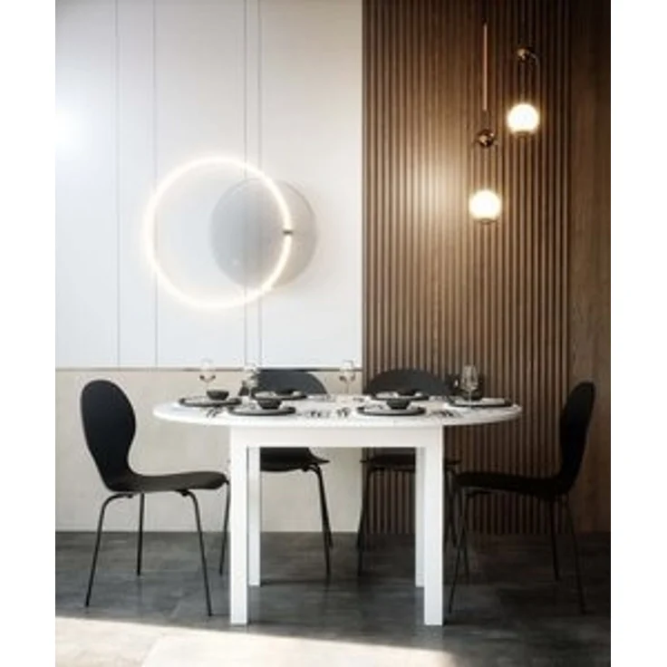 Newroom Esstisch Noa, ausziehbar bis 140cm Weiß Küchentisch Speisetisch – Bild 6