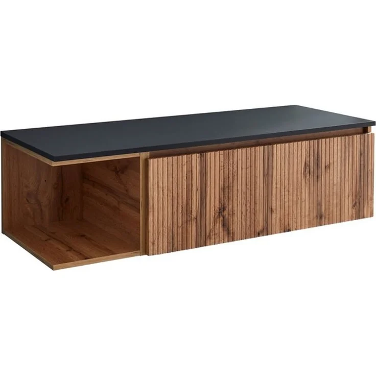 BASIC by Balculina Waschbeckenunterschrank Loris BxHxT 120 x 34 x 47 cm (1-St) Breite 120cm, Softclose, L/R montierbar – Bild 4