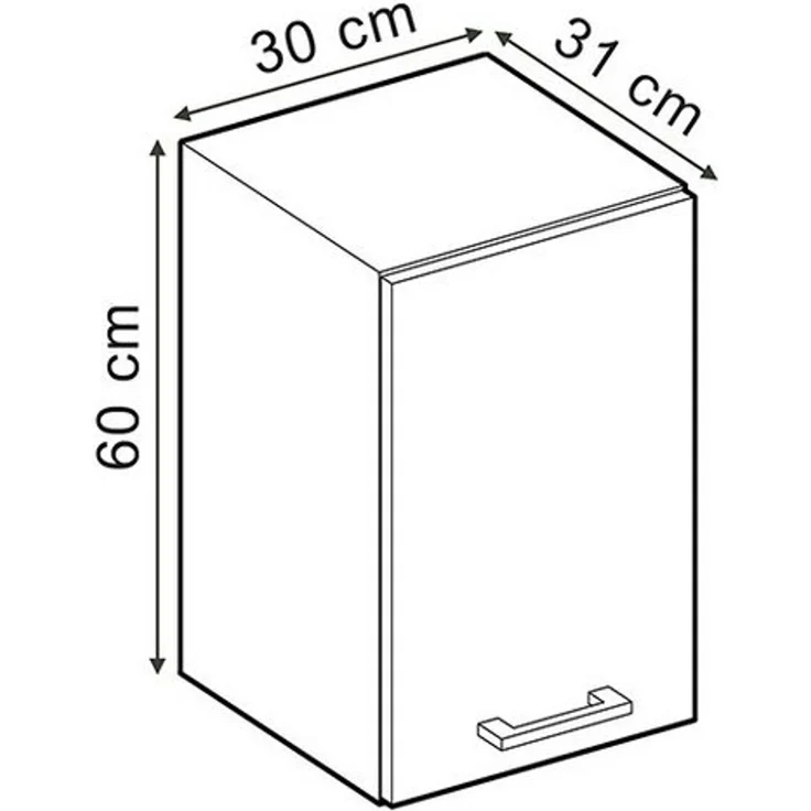 Hängeschrank R-Line Weiß Landhaus 30 cm Vicco – Bild 2