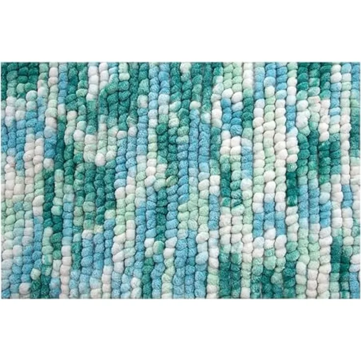 Spirella 'Kito' Badteppich Badematte Duschvorleger Mikrofaser Hochflor | flauschig | rutschhemmend | geeignet für Fußbodenheizung | 60x90 cm | Ocean