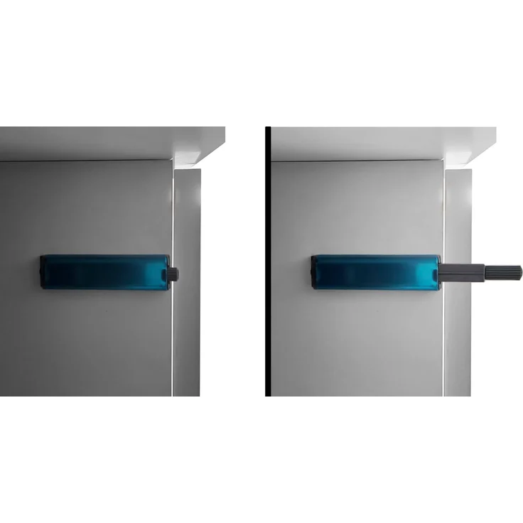 MEBLINI Kleiderschrank PORTINA 100cm - Schwarz Matt - mit schwarzen Griffen - Drehtürenschrank ohne Spiegel - Kleiderstangen und Regalböden – Bild 6