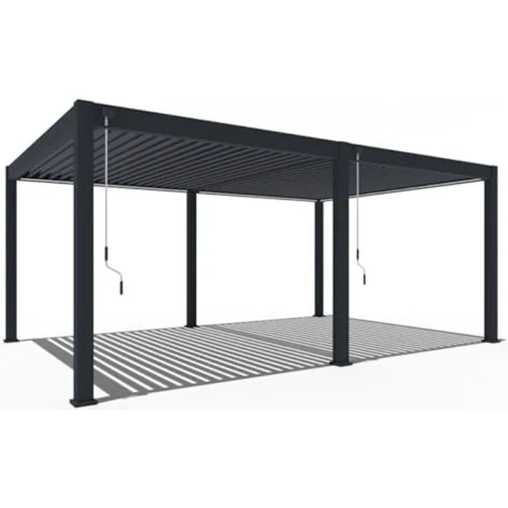 Weide Deluxe Plus Pergola | Aluminium Lamellendach | 4x6 M | anthrazit | Pavillon freistehend