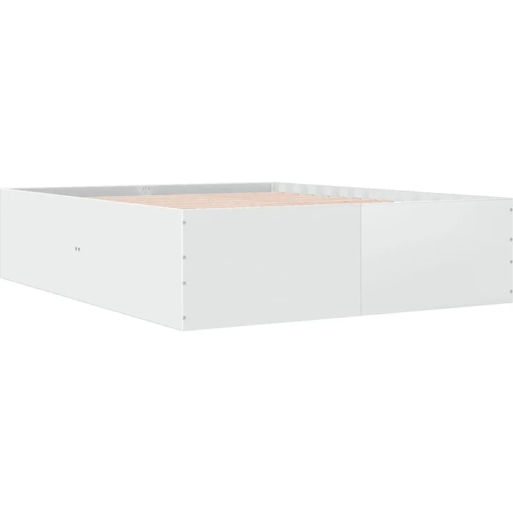 vidaXL Bettgestell Weiß 150x200 cm Holzwerkstoff 3280916 – Bild 3