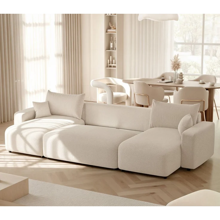 yourhouse24 Wohnlandschaft XXL PIANO U im modernen Design (318 cm) – Mit Schlaffunktion, Seite universal – Bild 4