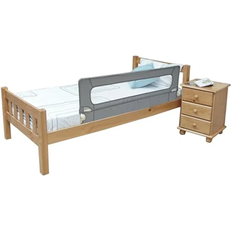 Safetots Extra Breites Bettgitter Grau, 140cm breit x 50cm hoch, Bettschutzgitter für Kleinkinder zur Sicherheit, sicheres Kindergitter für Betten – Bild 7
