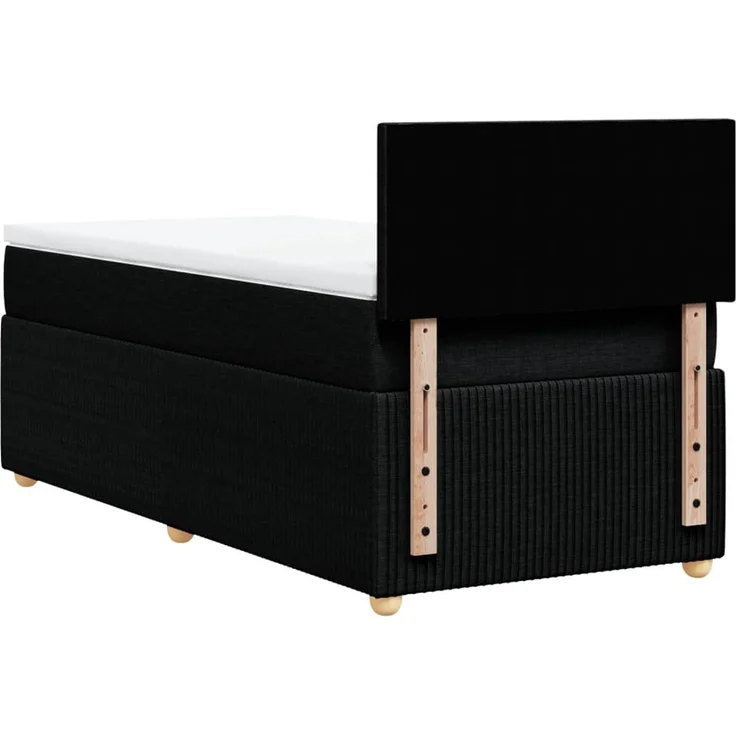 vidaXL Boxspringbett mit Matratze Schwarz 80x200 cm Stoff 3289578 – Bild 8