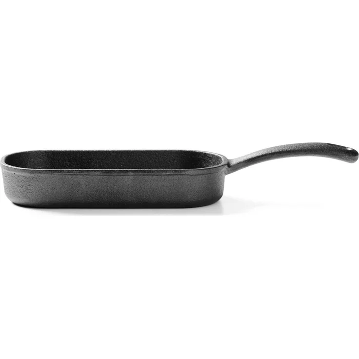 Homeware Grillpfanne mit Brett, Gusseisen schwarz, 10 x 3.5 x 31.6 cm, backofengeeignet bis 230 °C – Bild 2