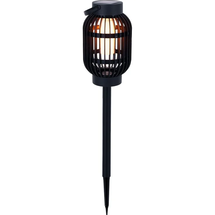 LED Solar Tischlampe, 2in1 Flammeneffekt, Erdspieß, H 72,5cm – Bild 6