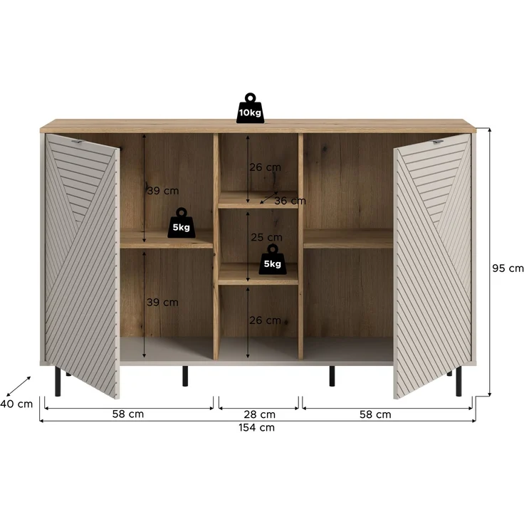 Campus Sideboard in Kaschmir Nachbildung – Bild 4