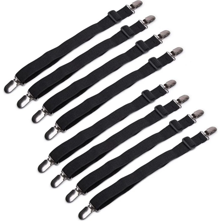 BAYLI Spannbettlaken Verstellbare Bettlakenspanner [8er Set], Betttuchspanner mit Metallcl – Bild 1