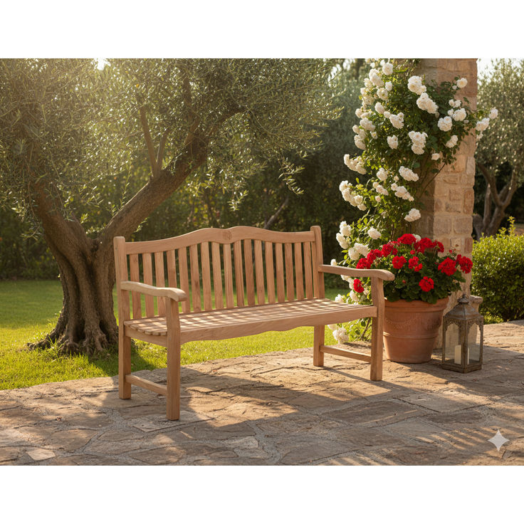 Bank Gartenbank ROMANG 3-Sitzer aus Teakholz 150 cm