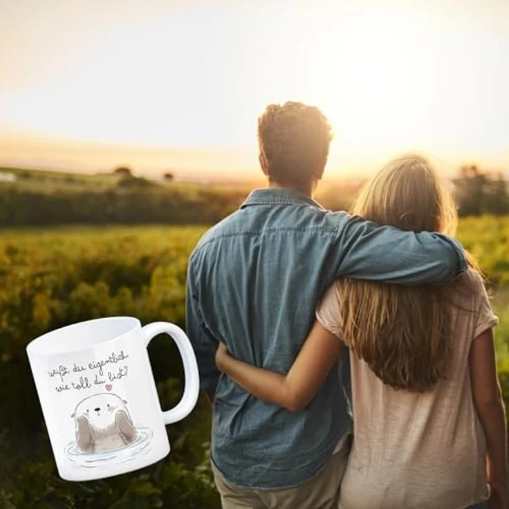 speecheese Tasse Otter Kaffeebecher mit Spruch Weißt du eigentlich wie toll du bist – Bild 3