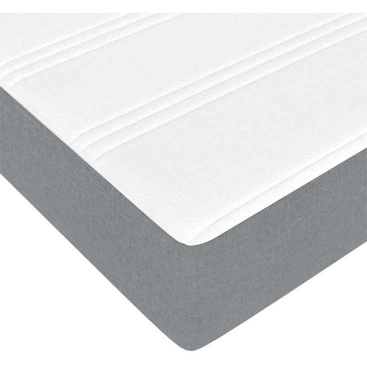 vidaXL Bettgestell mit Matratze mit Matratze 2 pcs Hellgrau Stoff 3399473 – Bild 9