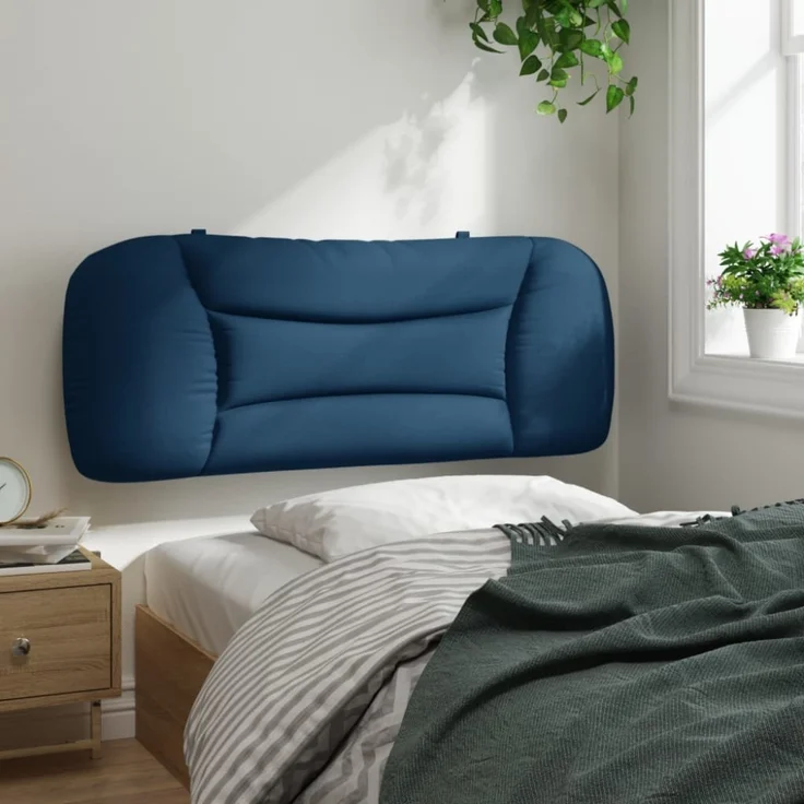 vidaXL Kopfteil-Kissen Blau 100 cm Stoff – Bild 5