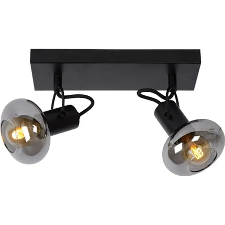 LUCIDE MADEE Deckenstrahler, dreh- und kippbar, 2xE14, Schwarz, für LED-Lichtquellen geeignet