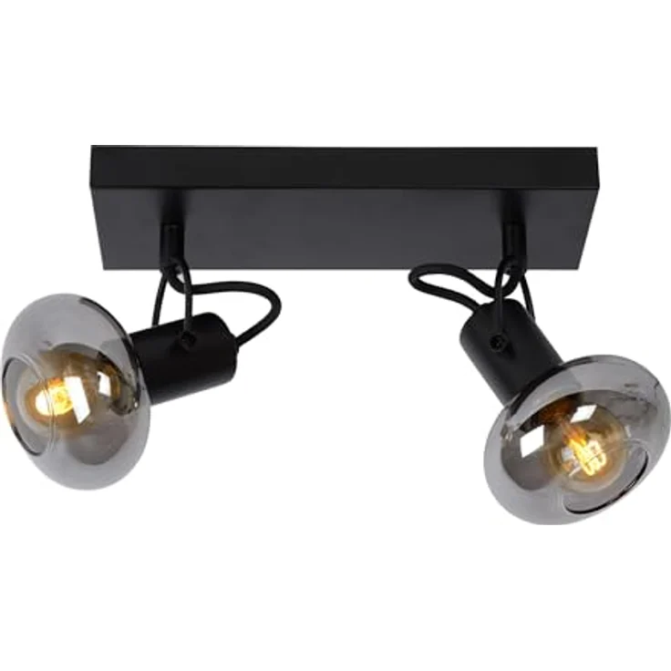 LUCIDE MADEE Deckenstrahler, dreh- und kippbar, 2xE14, Schwarz, für LED-Lichtquellen geeignet – Bild 1