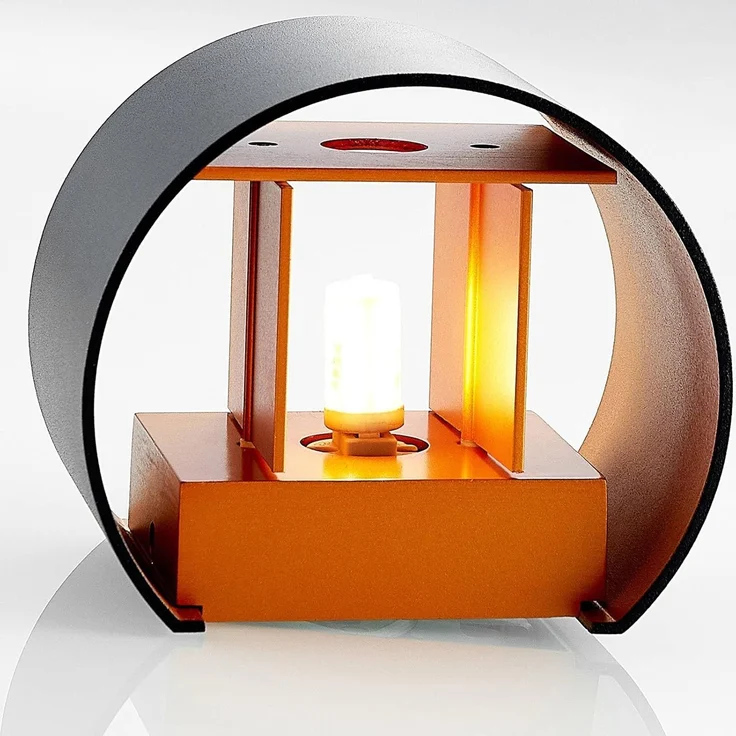 Arcchio Wandleuchte Zuzana, dimmbar, Leuchtmittel nicht inklusive, Modern, Aluminium, Metall, Schwarz, gold, 1 flammig, G9, Wandstrahler – Bild 7