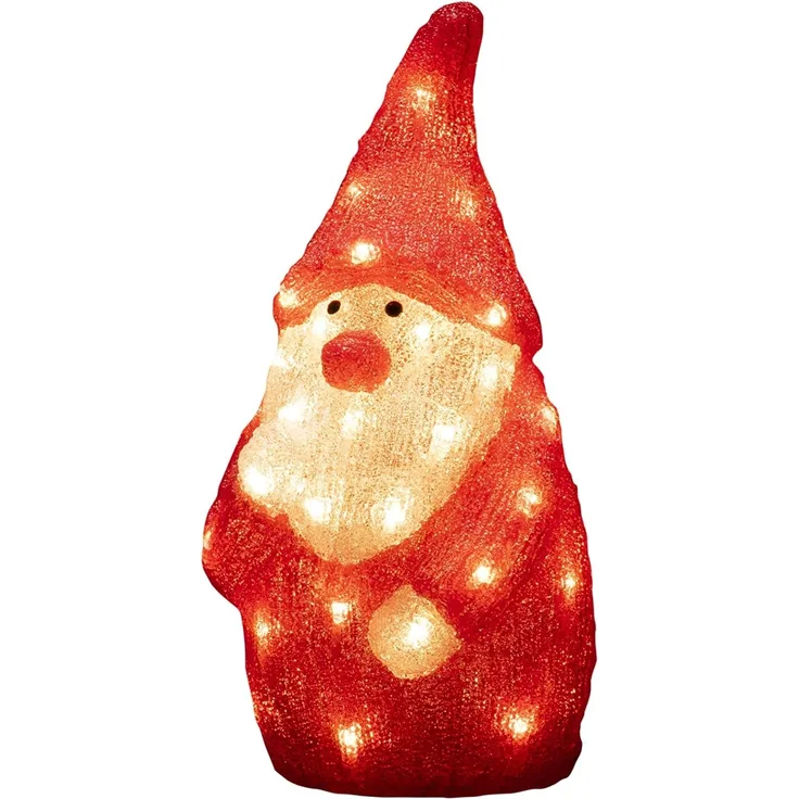 Konstsmide LED Acryl Weihnachtsmann, 40 warm weiße Dioden, 24V, Außen (IP44), weißes Kabel - 6243-103