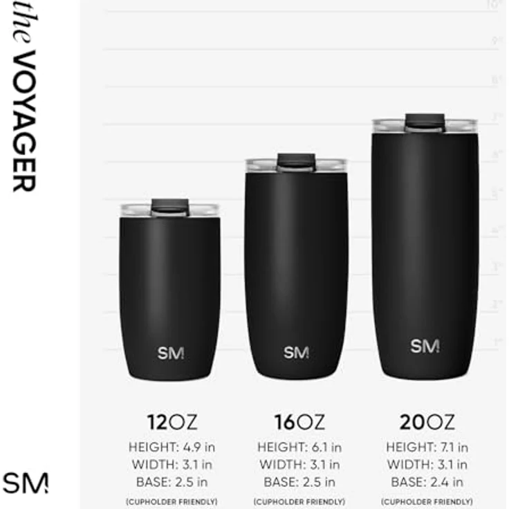 Simple Modern Thermobecher Kaffeebecher to go mit Klappdeckel | Isolierter Edelstahl-Kaffeebecher | Geschenke für Frauen und Männer | Voyager | 350ml | Lavender Mist – Bild 7