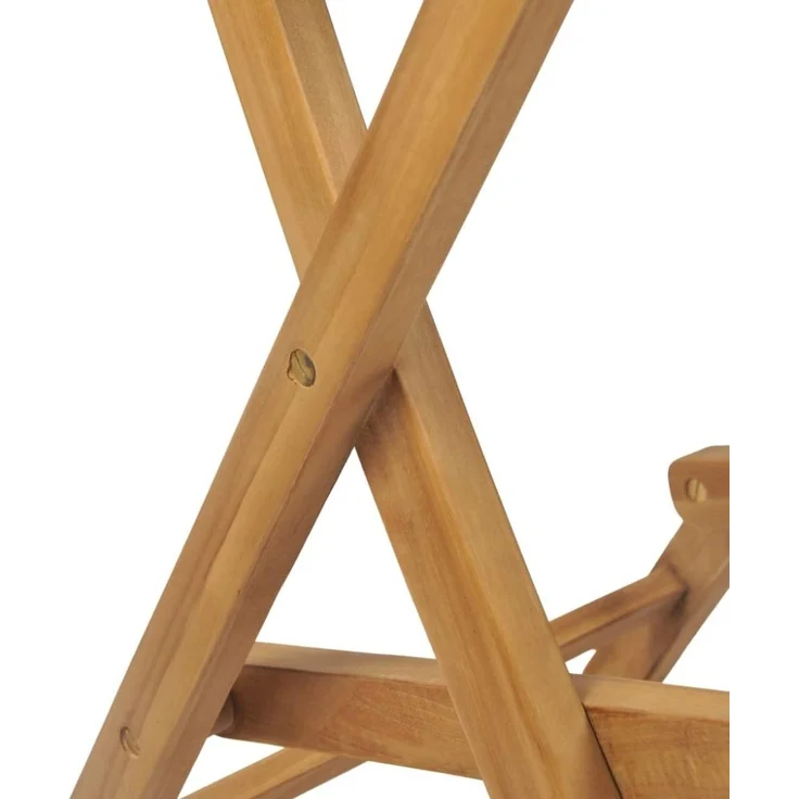 vidaXL Klappbare Garten-Barhocker 2 Stk. Massivholz Teak 43806 – Bild 5