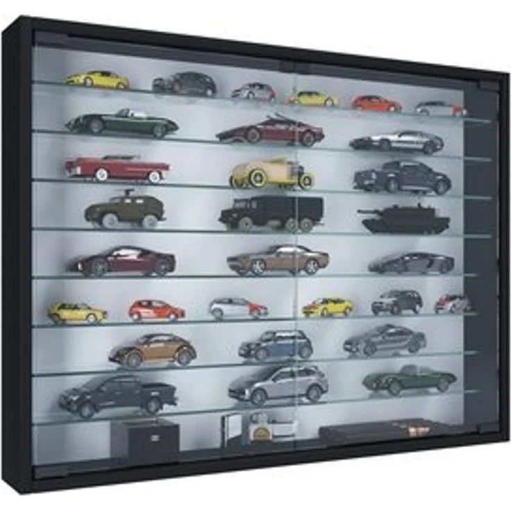 VCM Wandvitrine Mandosa 918631 Schwarz H. 60 x B. 80 x T. 10 cm – Bild 6
