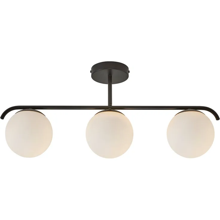 Nordlux GRANT Deckenleuchte schwarz, opal weiß E14 dimmbar 69,3x14,5x29,23cm