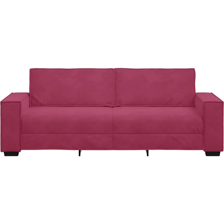 vidaXL 3-Sitzer-Sofa Weinrot 220x78x84 cm Samt 4105034 – Bild 3