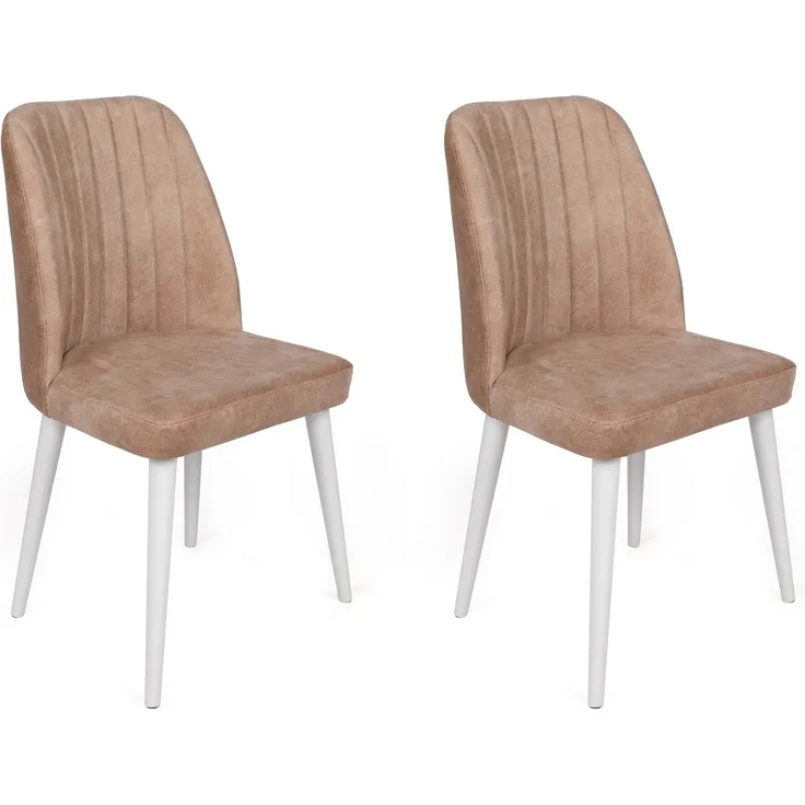 Skye Decor 'Alfa-493 V2' Stuhlset (2-teilig), Nerz / Weiß, 50 x 90 x 49 cm