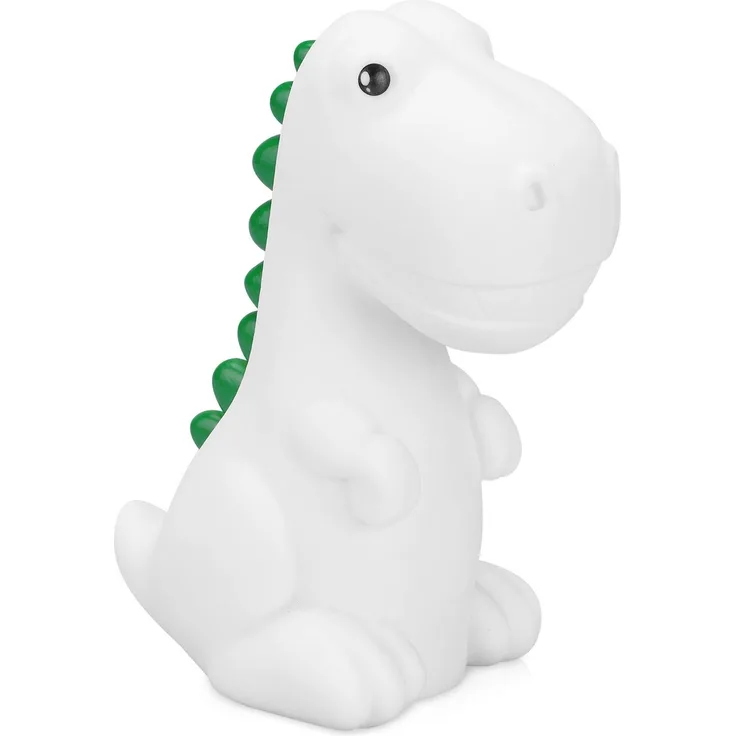 Navaris LED Nachtlicht Dino Design wiederaufladbar - mit 60 min Timer - Süße Farbwechsel Kinder Nachttischlampe - Schlummerlicht Lampe Weiß