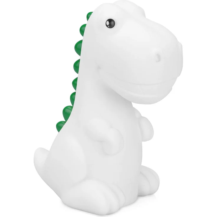 Navaris LED Nachtlicht Dino Design wiederaufladbar - mit 60 min Timer - Süße Farbwechsel Kinder Nachttischlampe - Schlummerlicht Lampe Weiß – Bild 1