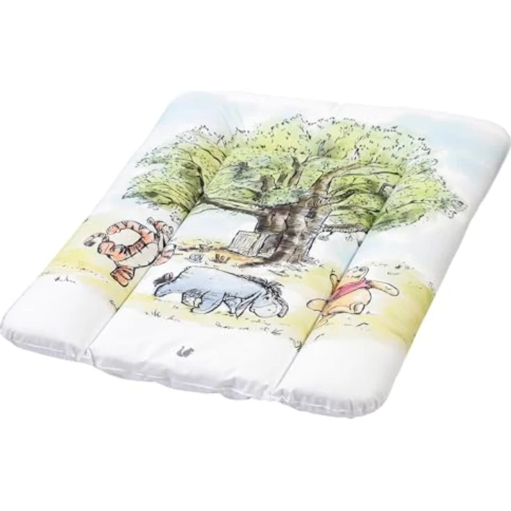 keeeper Winnie Puuh-Set Wickelunterlage amelia für Tisch, Kommode etc. + Wickelunterlage antek für unterwegs, Bequeme Liegefläche, Einfache Reinigung, Weiß – Bild 3