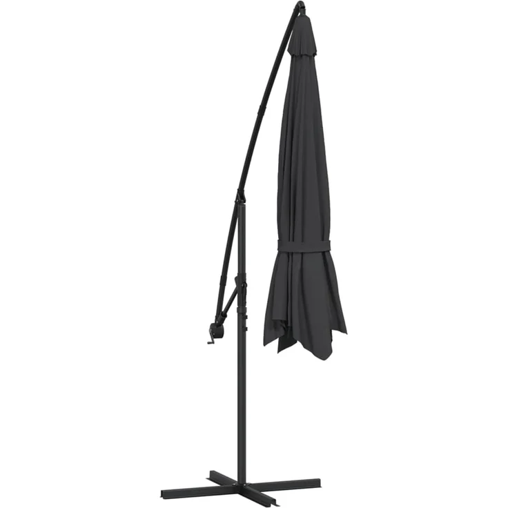 vidaXL Ampelschirm mit Aluminium-Mast 350 cm Schwarz 47130 – Bild 6