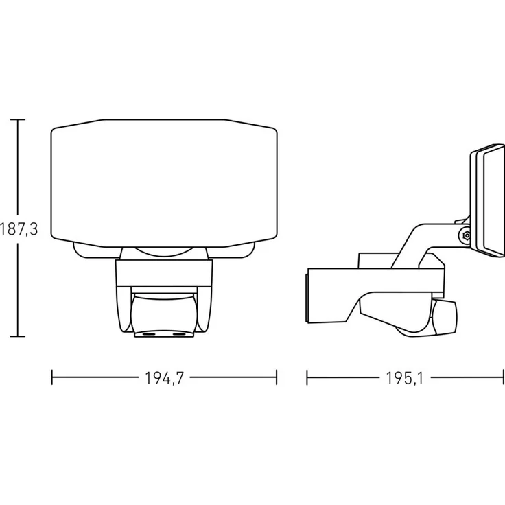 Steinel LED Strahler XLED Protect, LED Panel voll schwenkbar, weiß, Mit Bewegungsmelder – Bild 3