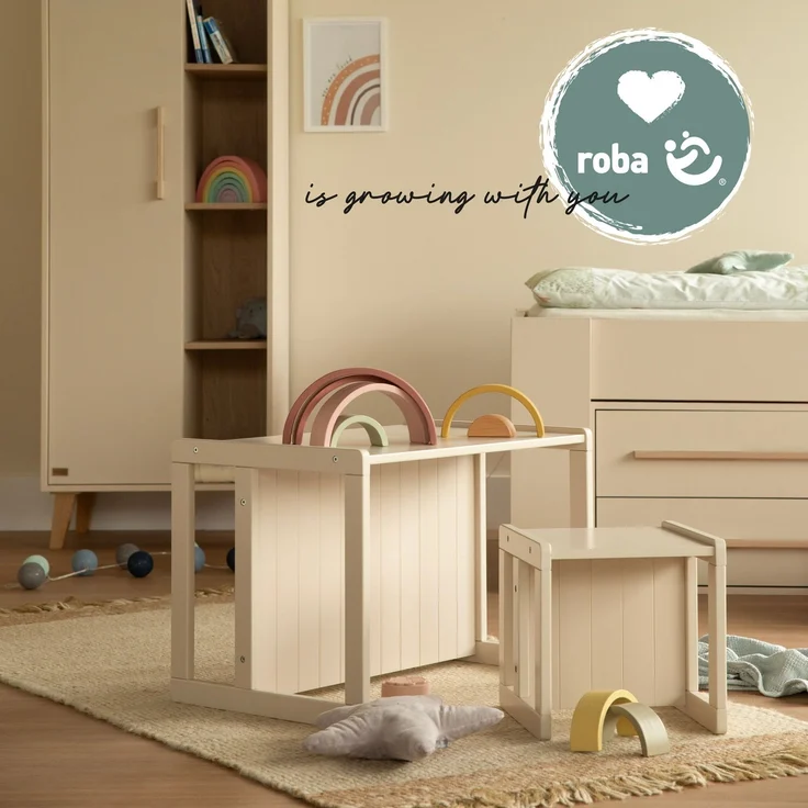 roba Sitzbank im Landhausstil - 2 Sitzhöhen oder als Kindertisch verwendbar - Cashmere – Bild 3