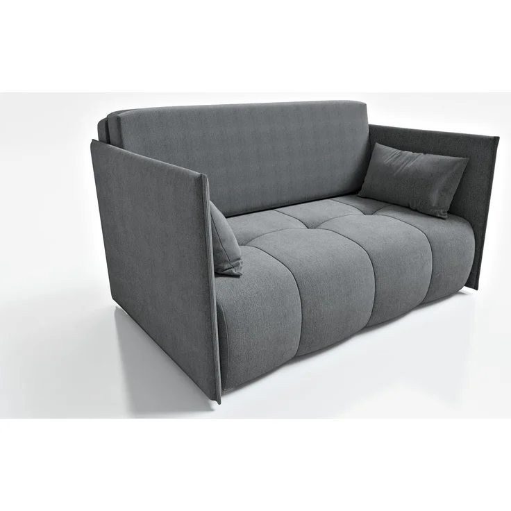 Wohnero24 Nessi 3 Schlafsofa 133x195 cm mit Schlaffunktion & Bettkasten – Dunkel Grau – Bild 1