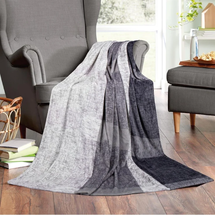 Kuscheldecke Wohndecke Flanell ( Cross Check ) - hochwertige Flauschige Decke, 150x200 cm - Cashmere Touch Tagesdecke – Bild 1