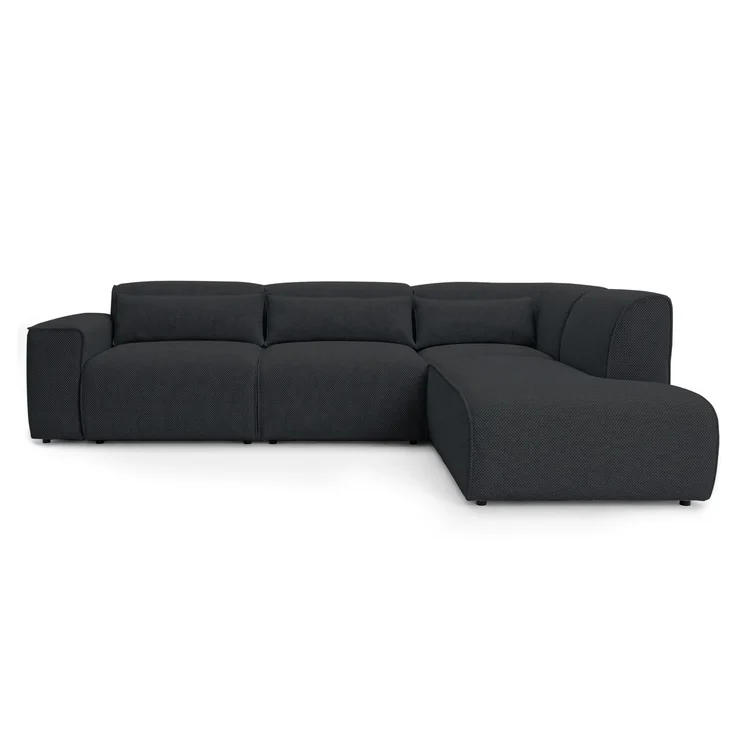 AX LIVING Wohnlandschaft mit Schlaffunktion Ruyam Ecksofa Schwarz R – Bild 5