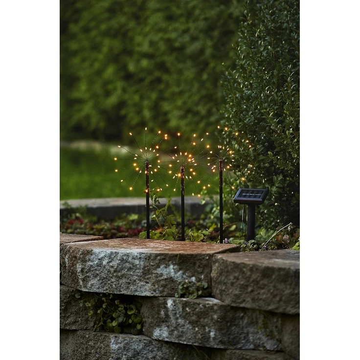 LED-Solarstäbe"Firework", 3 Stäbe, schwarz – Bild 2