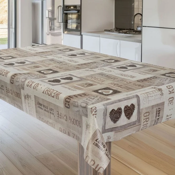 laro Tischdecke Wachstuchtischdecke Kaffee Zeit PVC Eckig – Bild 4