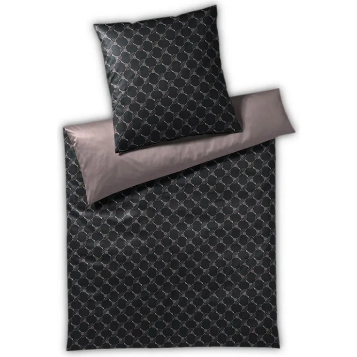 JOOP 'Cornflower Double' Bettwäsche, Shiny/Black, 135x200 cm + 80x80 cm