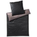 JOOP 'Cornflower Double' Bettwäsche, Shiny/Black, 135x200 cm + 80x80 cm