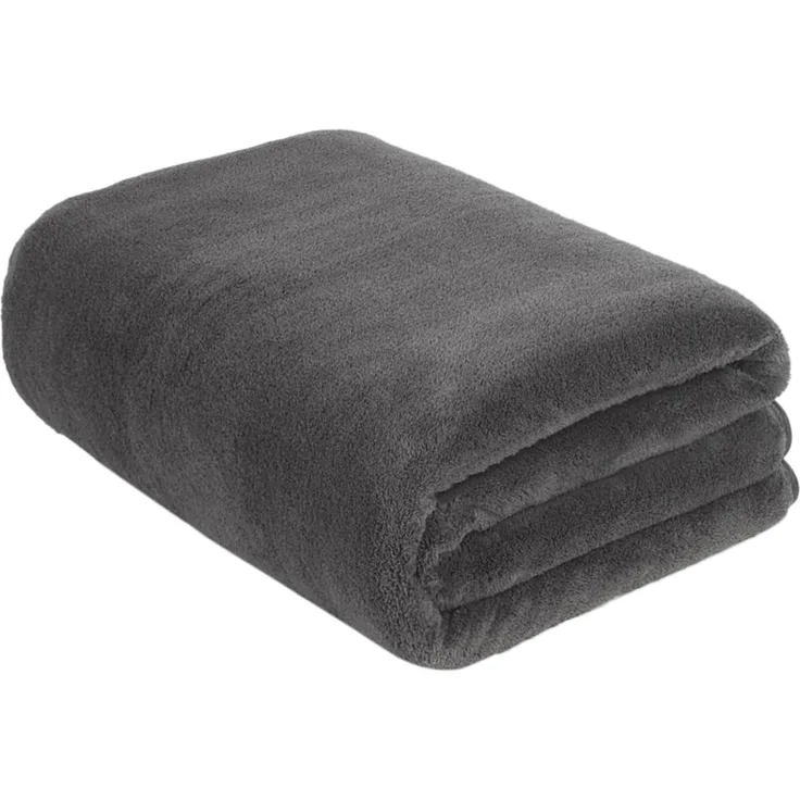 XXL KinHwa Mikrofaser Badetuch Dunkelgrau 100x200cm schnelltrocknend fusselfrei