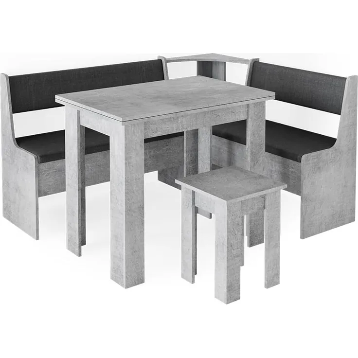 Vicco 'Roman' Eckbankgruppe mit Tisch, Beton, 150 x 120 cm