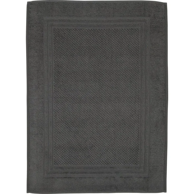ROSS Duschmatte Unifond, Höhe 1 mm, fußbodenheizungsgeeignet, strapazierfähig, Baumwolle, rechteckig, Uni mit Bordüre, Badezimmerteppich, waschbar – Bild 5