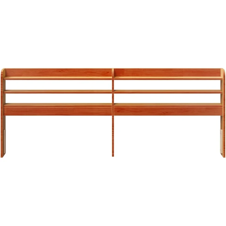 vidaXL Kopfteil mit Ablagen Wachsbraun 180 cm Massivholz Kiefer 850943 – Bild 3