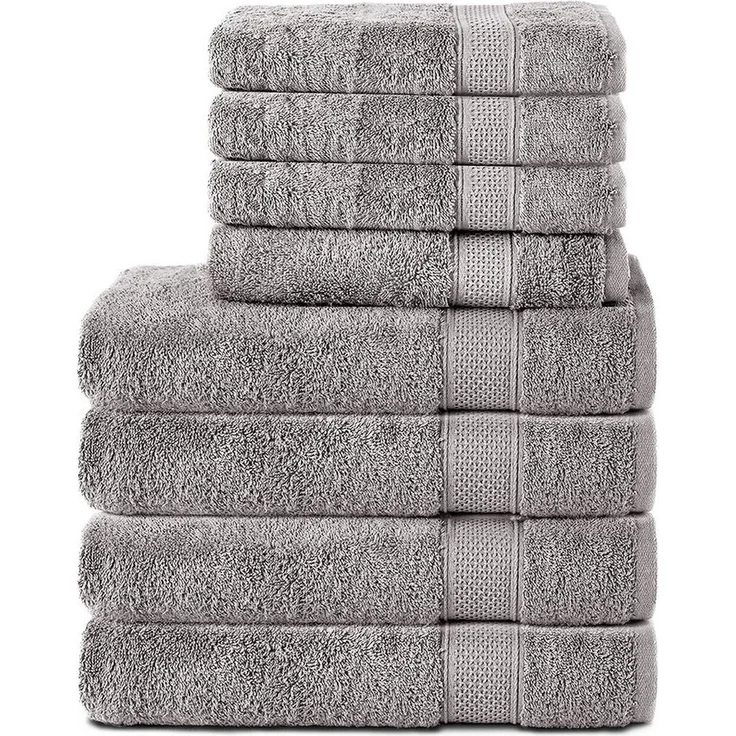 Komfortec Handtuch Set aus 100% Baumwolle, 4 Handtücher 50x100 cm und 4 Badetücher 70x140 cm, Frottee (Packung, 8-St), Duschtücher & Badehandtuch, Weich, Towel, Groß – Bild 5